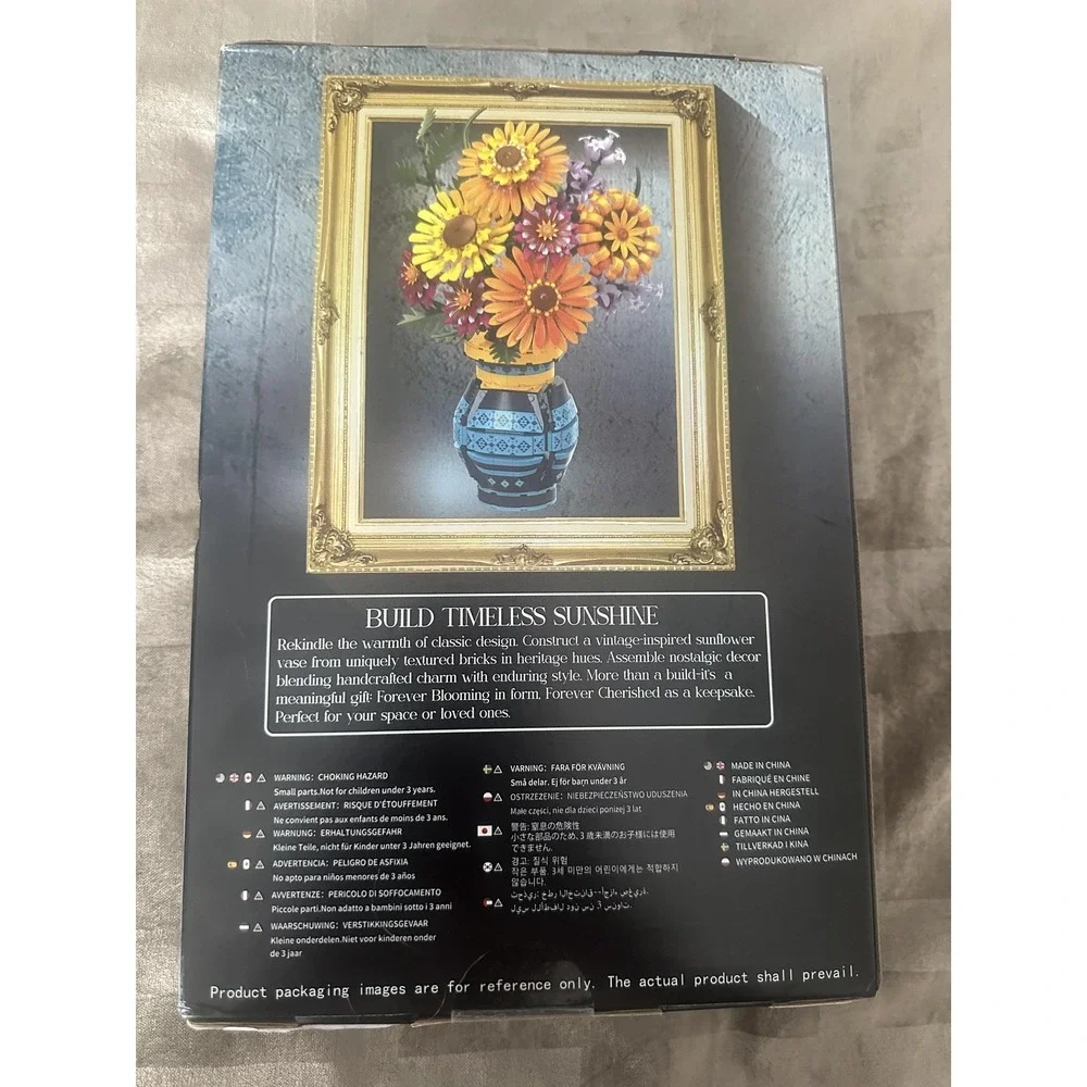 Asoulin Sunflower With Vase Flower Bouquet‎ Building Blocks Set 1065pcs 14+ New